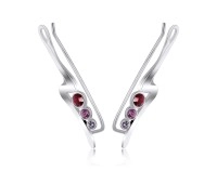 Silver Earring Pretty Stone EL-109